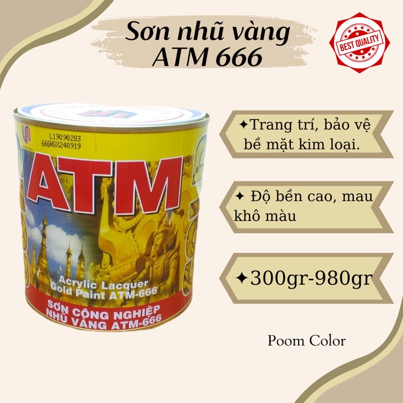Sơn nhũ đồng vàng, sơn công nghiệp ATM nhập khẩu Thailand đủ loại
