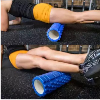 Con lăn Yoga Massage Foarm Roller, ống trụ lăn giãn cơ tập GYM xốp thể thao có gai roam rollet cao cấp