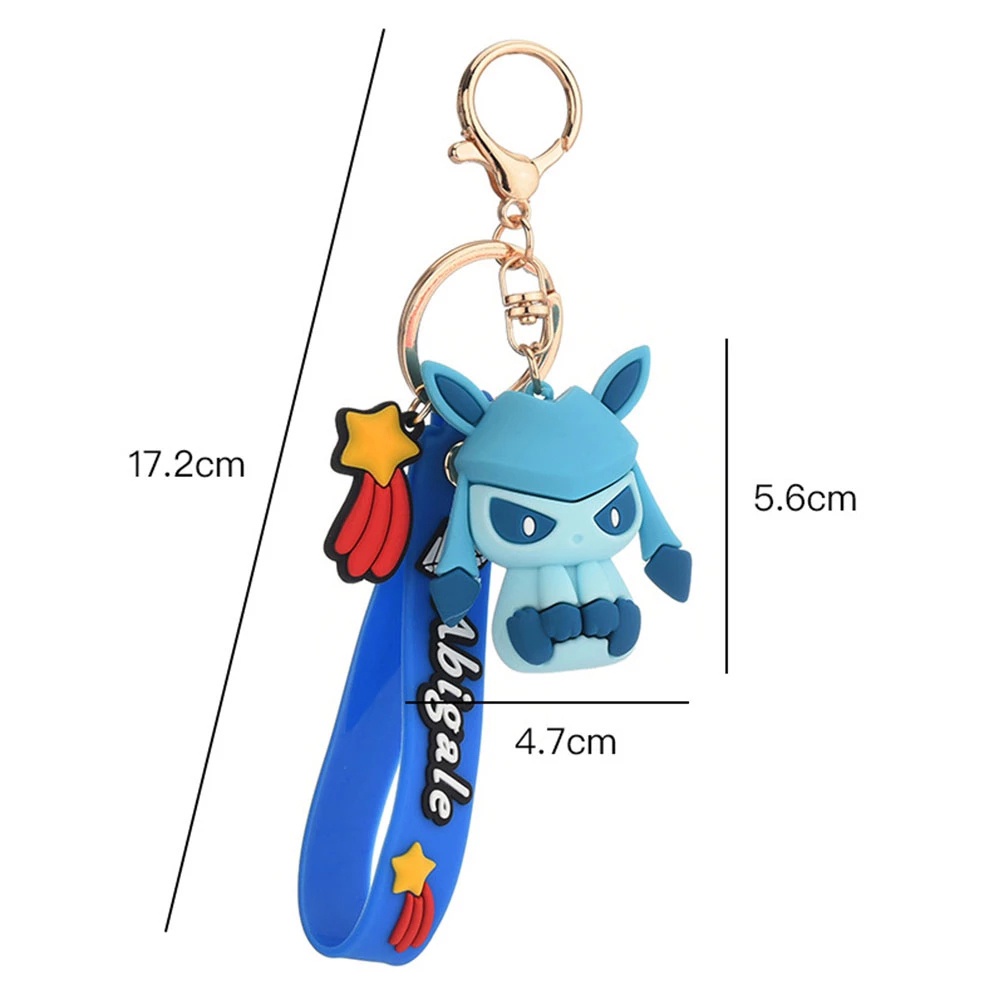 Móc Chìa Khóa Pvc Hình Pikachu Hoạt Hình Dễ Thương