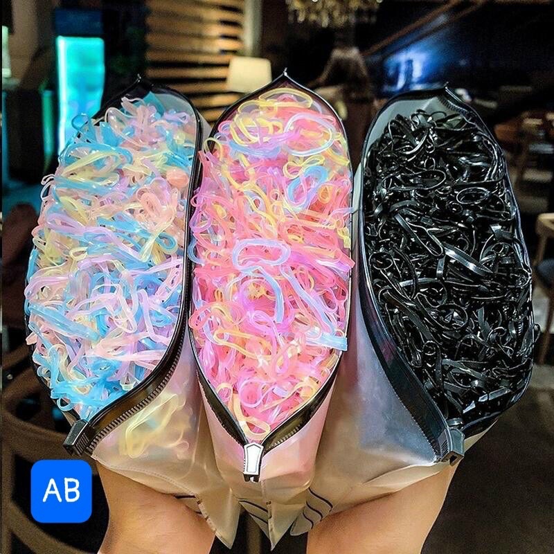 Túi 1000 chun buộc tóc cho bé siêu xinh