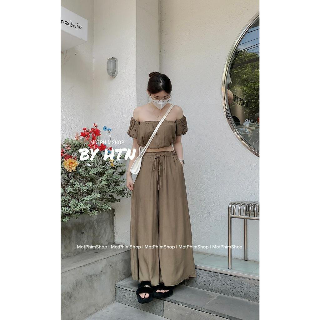 BỘ SET ÁO ĐŨI TAY BỒNG + QUẦN SUÔNG, set 3 món, tay tháo rời dễ phối