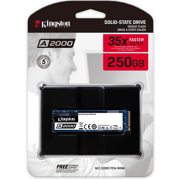 Ổ Cứng SSD m2 Kingston A2000 250GB NVMe PCIe Gen3 x4 chính hãng