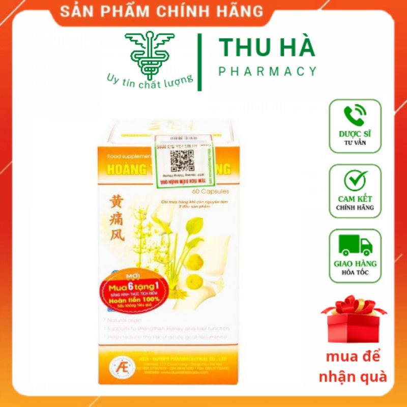 [CHÍNH HÃNG] Viên uống Hoàng Thống Phong - lọ 60 viên