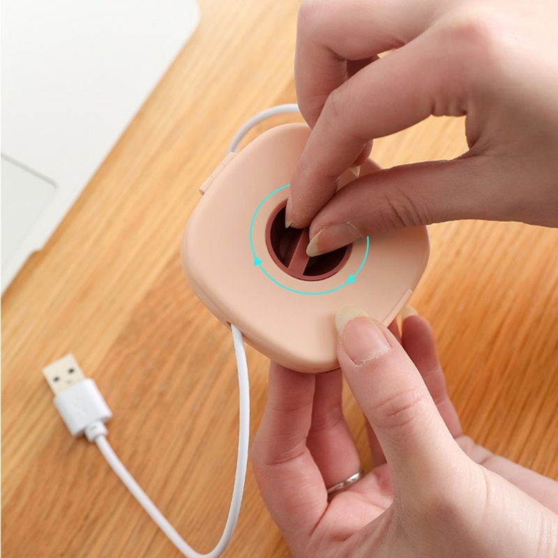 Hộp đựng dây cáp sạc điện thoại USB dây cáp tai nghe xoay tròn thu gọn được nhỏ gọn tiện lợi