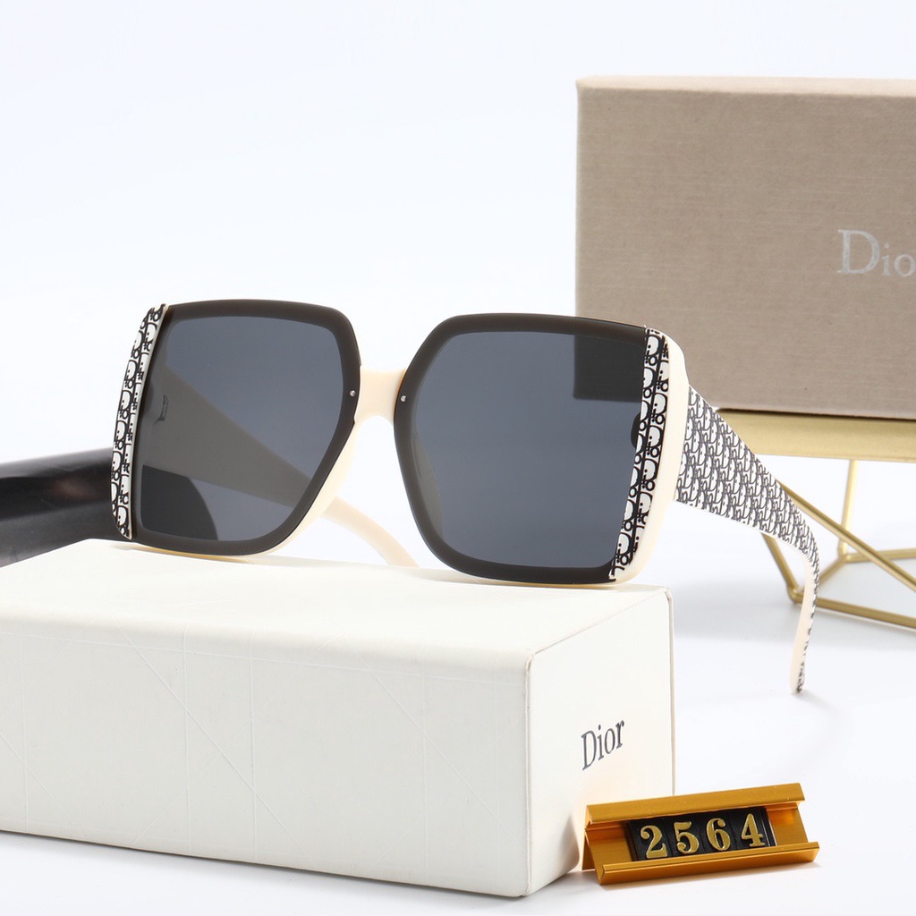 Kính Mát Gọng Vuông Lớn Chống Tia UV400 Thương Hiệu Dior Sang Trọng Phong Cách Cổ Điển Dành Cho Nam Nữ