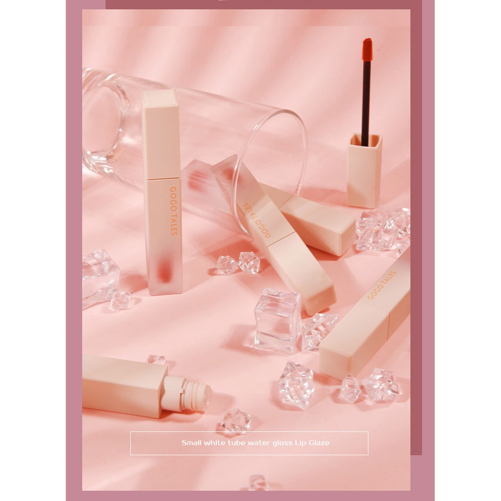 Son Kem Lì GOGO TALES Chính Hãng - White tube Glossy Lip Glaze