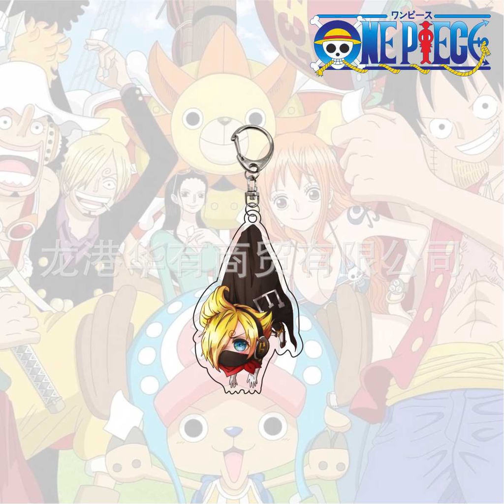 Móc Chìa Khóa Bằng Acrylic Trong Suốt Hình Nhân Vật Luffy Barros Zoro Ace Sanzhi DIY