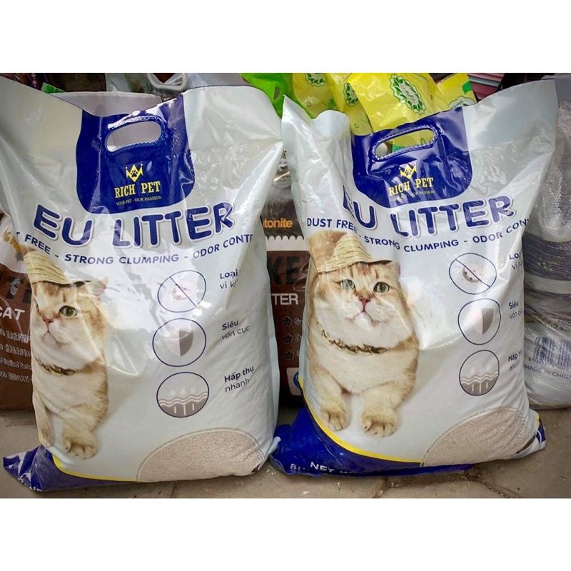 Cát vệ sinh cho mèo Eu Litter siêu vón