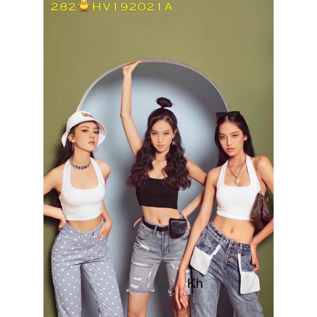 Áo croptop quàng cổ kiểu mới