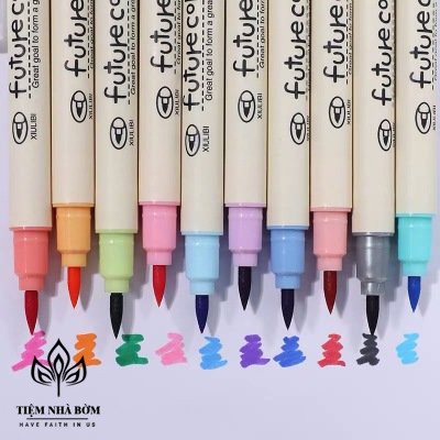 Winzige Set 10 bút lông đầu mềm màu nước future color