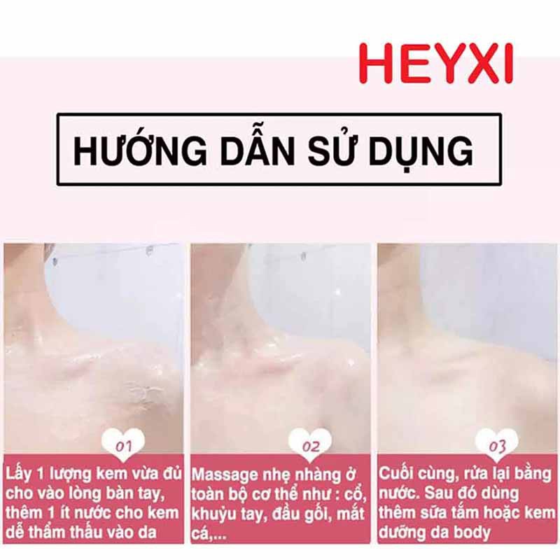 Tẩy tế bào chết đào Heyxi200ml cải thiện làn da sần sùi, làm mịn da HTTBC1