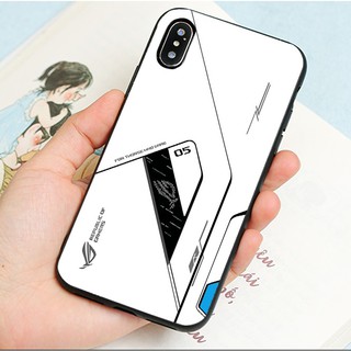 Ốp lưng kính cường lực iPhone X, iPhone Xs - ROG Gaming cao cấp