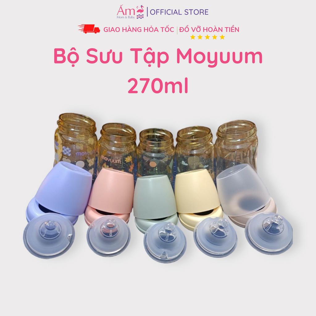 Bình Sữa Moyuum Nội Địa Hàn Quốc 270ml Nhập Khẩu Chính Hãng PP bởi Ấm Baby Chất Lượng Cao Cấp Cho Bé Ấm Gift Decor