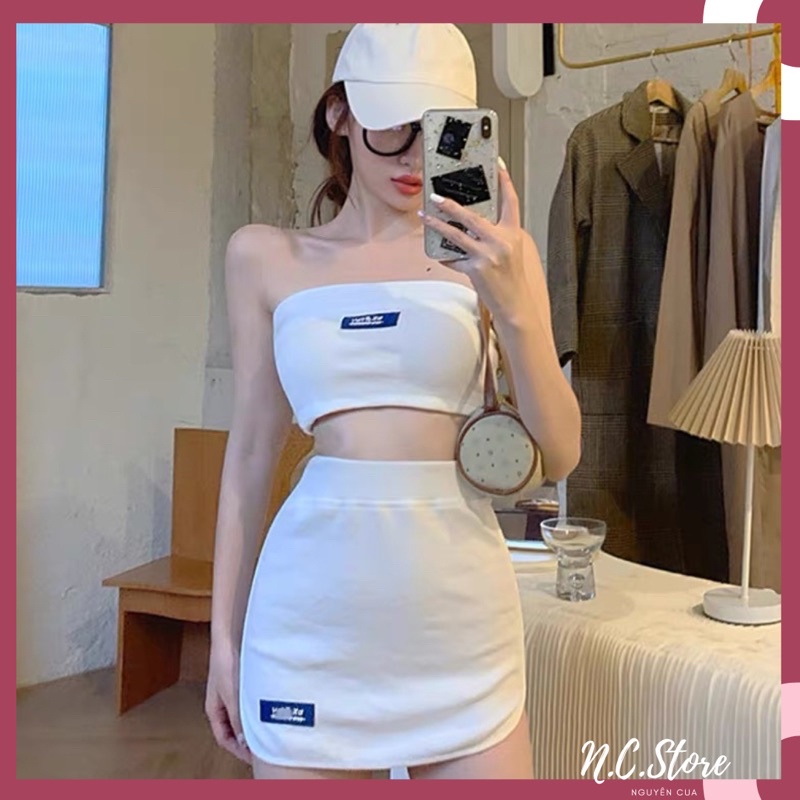 Set Áo Len Và Chân Váy Ống Tôn Body Cực Xinh
