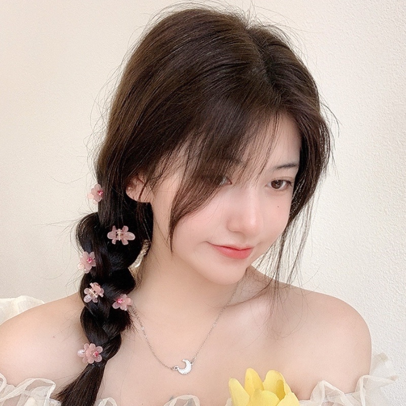 Kẹp Tóc Trong Suốt Họa Tiết Hoa Xinh Xắn Thời Trang Mùa Hè