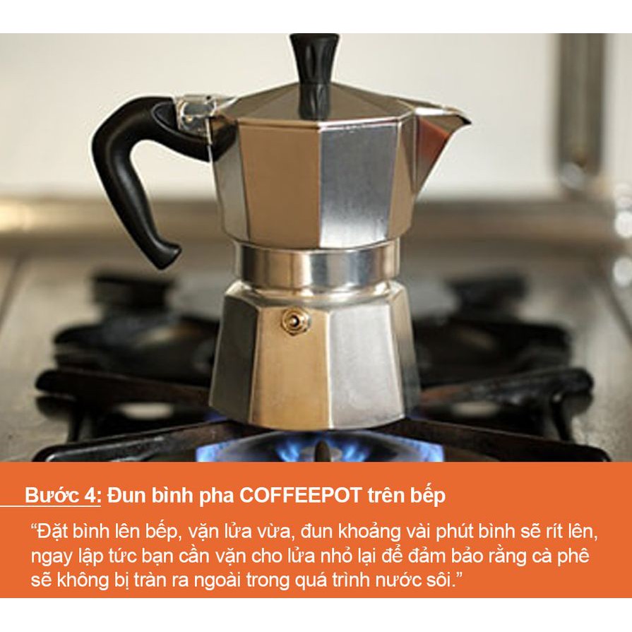 Ấm pha cà phê siêu tốc trong 3 phút có ngay ly cà phê ngon đúng vị espresso