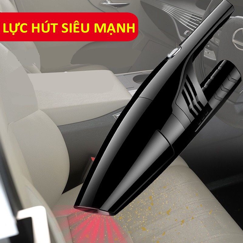 Máy Hút Bụi Cầm Tay - Máy Hút Bụi Mini Hút Cực Mạnh 120W, Dùng Cho Ô Tô Và Gia Đình, Bảo Hành 12 Tháng