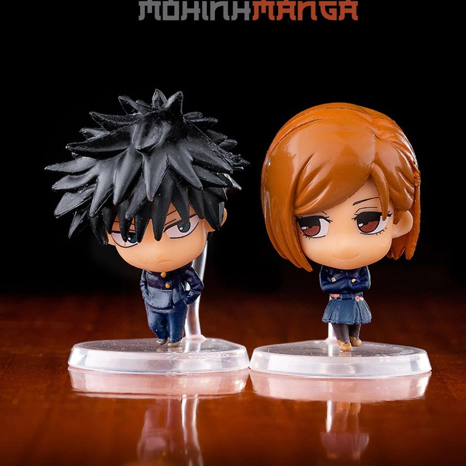 5 mô hình Jujutsu Kaisen chibi gồm Satoru Gojo Yuji Itadori Megumi Fushiguro Nobara Kugisaki Chút thuật hồi chiến