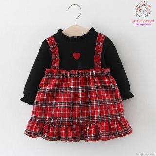 Đầm Bé Gái Tay Dài Phối Lưới