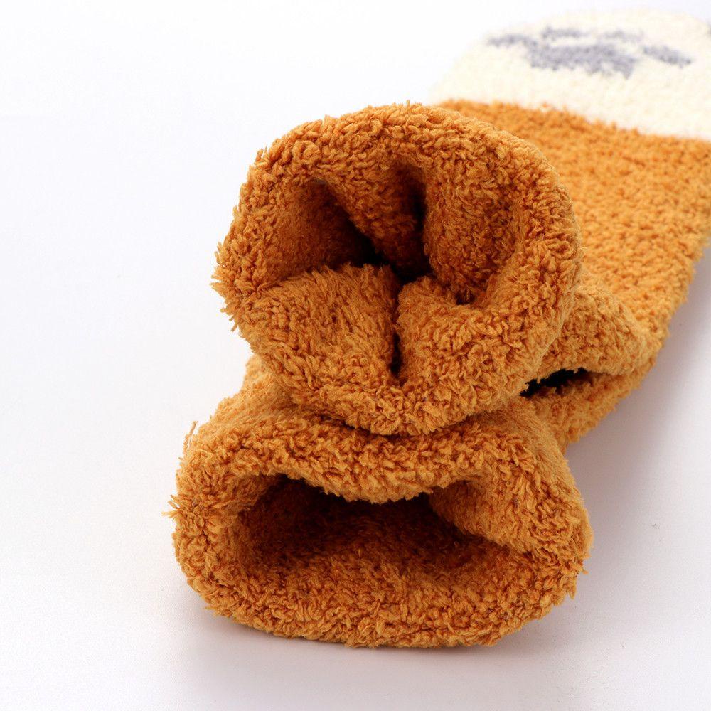 LUOL Vớ Nhung San Hô Dày Mềm Mại Giữ Ấm Mùa Đông