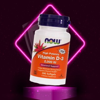 Now vitamin d3 2,000 iu 240 viên.