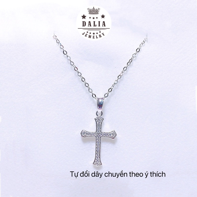 Dây chuyền thánh giá bạc nguyên chất mẫu 04 DaLiA Jewelry vòng cổ bạc chữ thập đẹp bạc thật