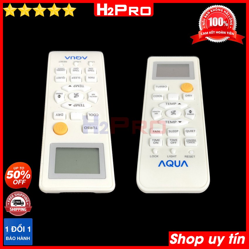 Điều khiển dùng cho điều hòa AQUA H2Pro cao cấp (1 chiếc), remote cho máy lạnh điều hòa AQUA (tặng đôi pin 10K)