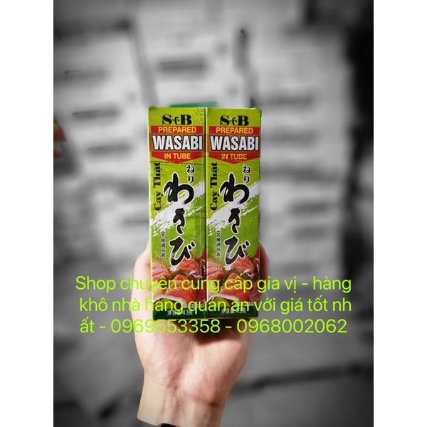 [Giá sỉ - Freeship] Mù tạt xanh Tuấn Phương wasabi S&amp;B cay ngon tuýp 43g