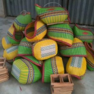 giỏ xách gà chọi đan tay