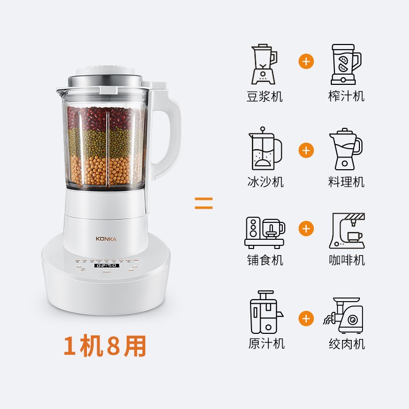Máy làm sữa hạt đa năng Konka KJ-12G06 xanh 1.8L, Máy xay và nấu sữa đậu nành/Máy Xay sinh tố đa năng -TiPiHome