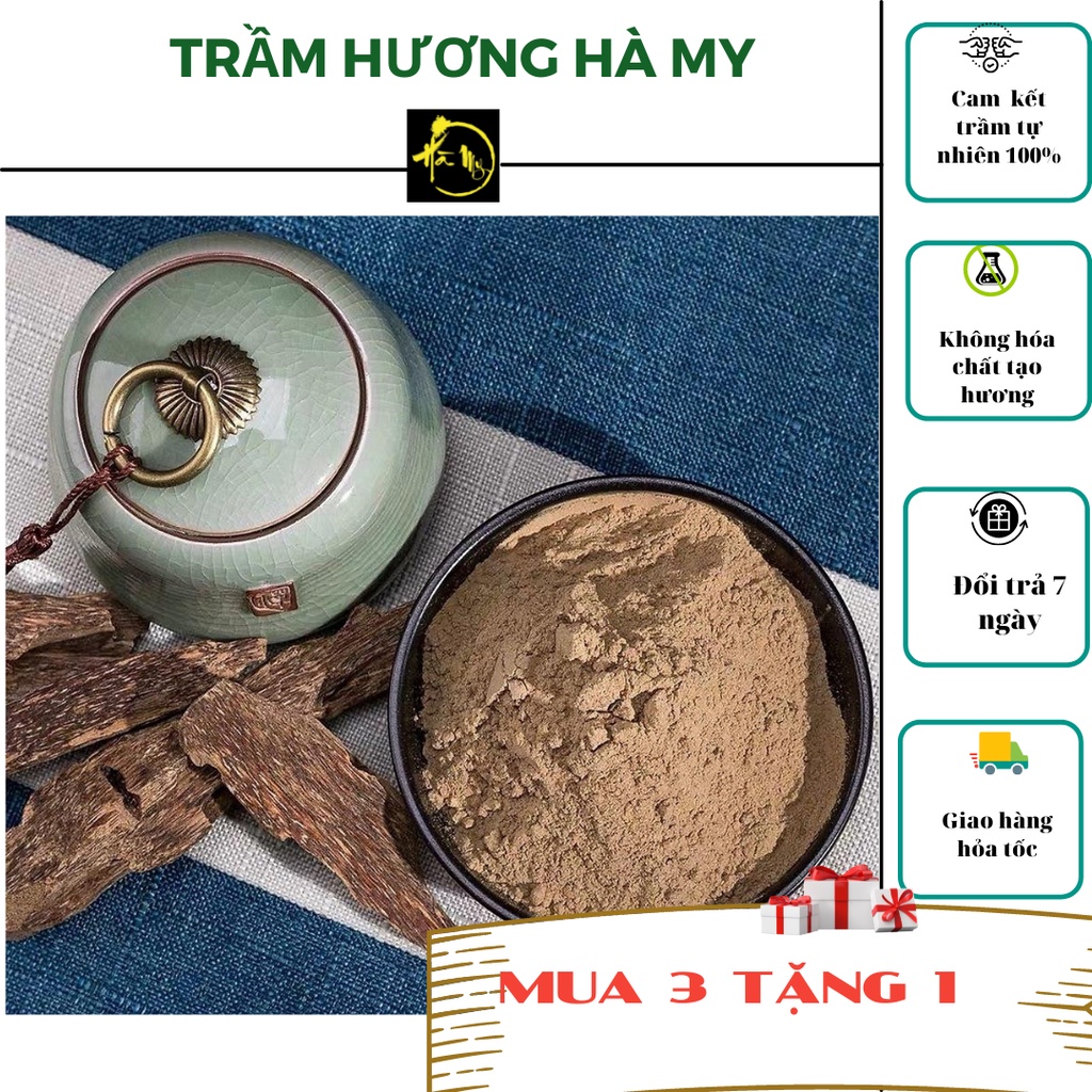Bột trầm hương,trầm hương nguyên chất tự nhiên cao cấp Hộp 200gam