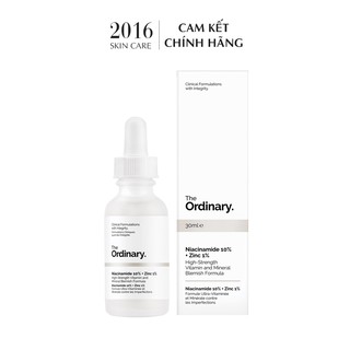 The Ordinary Niacinamide 10% + Zinc 1% 30ml, Tinh chất giảm mụn thâm, sáng da, thu nhỏ lỗ chân lông - 2016 Skincare