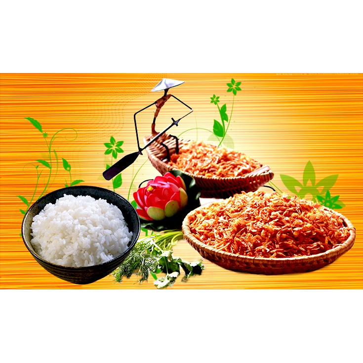 Tép sấy tẩm gia vị ăn liền An Phát gói 400g, làm bánh tráng trộn đồ ăn vặt