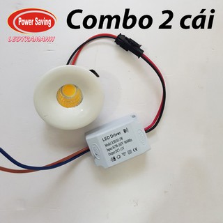 Combo 2 Đèn led âm tủ âm trần cob 1W