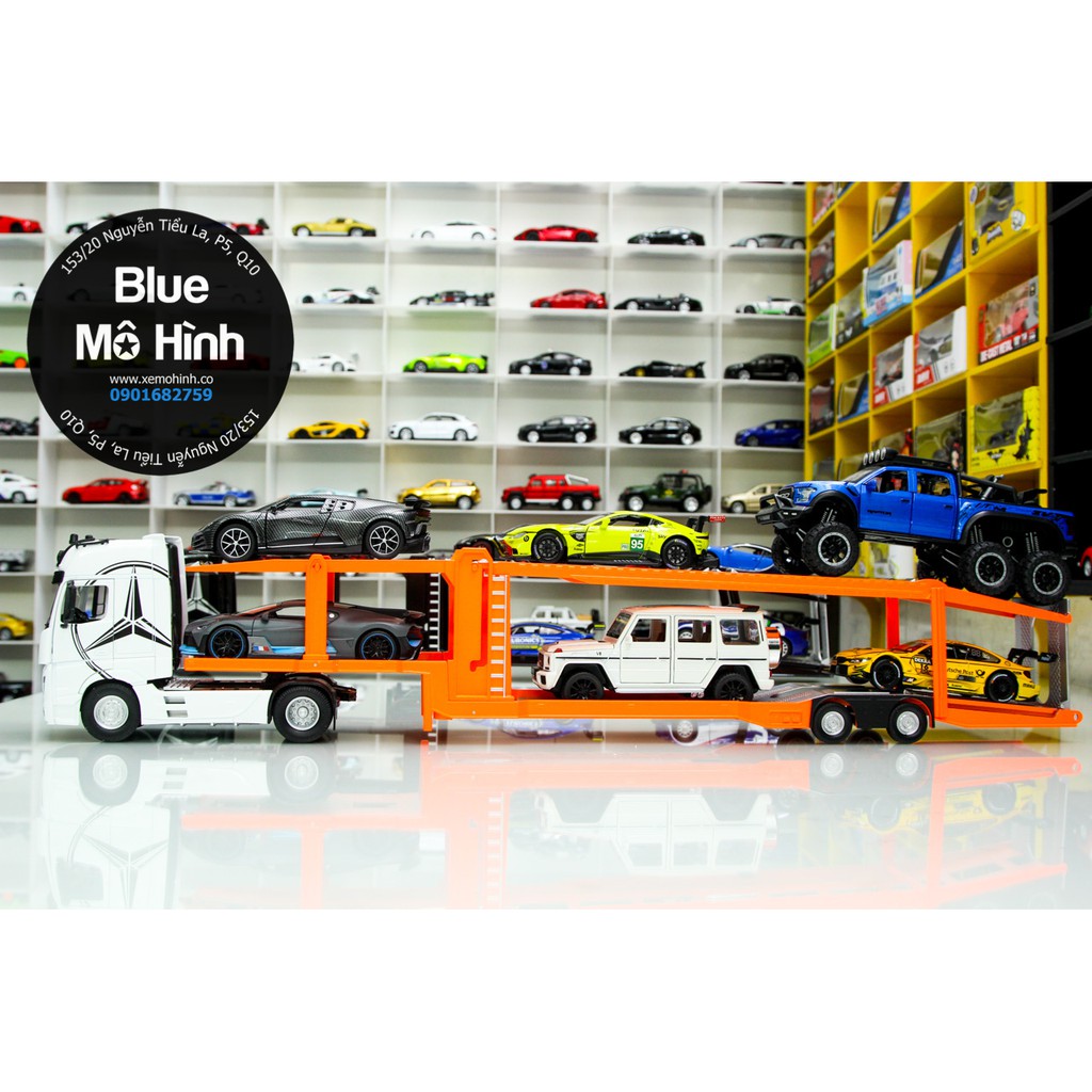 Blue mô hình | Xe mô hình container xe đầu kéo Mercedes Truck 1:32