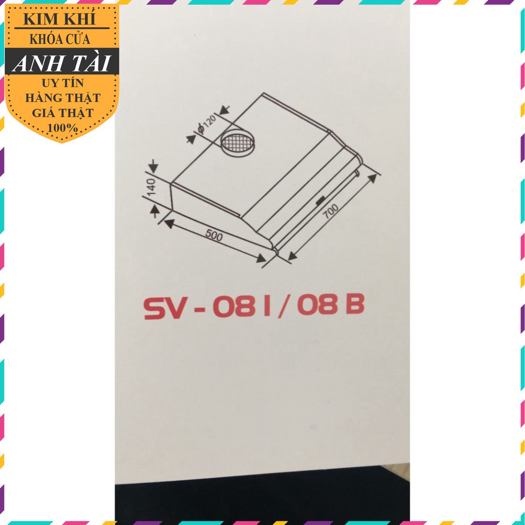 Máy hút mùi Sevilla cổ điển chính hãng giá rẻ bảo hành 2 năm, hút khỏe kèm ống nối, kiểu dáng hiện đại 2021