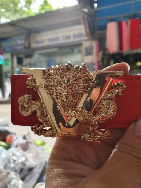 [ Rẻ Vô Địch ] Dây Thắt Lưng Da nam Đầu rồng khóa đinh giấu dây đẹp - nam tính - giá mềm