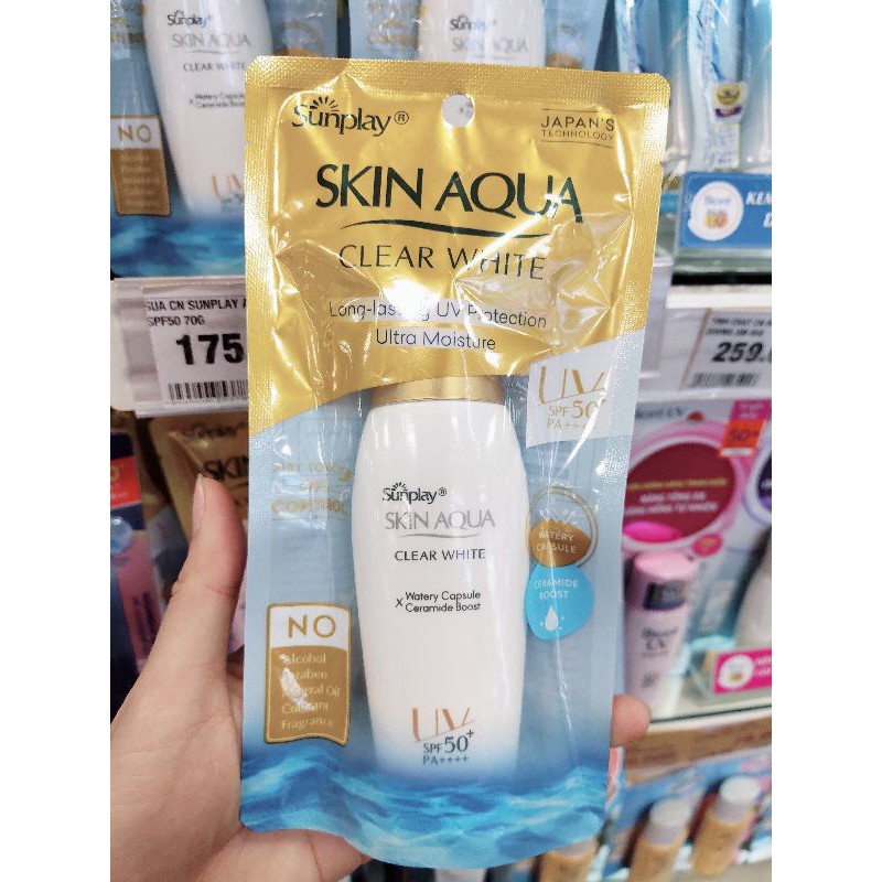 Sữa chống nắng dưỡng da ngừa mụn Sunplay Skin Aqua Acne Clear SPF 50+ PA++++ 25g