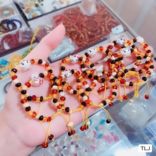 VÒNG HO PHACH AMBER MIX CON GIÁP BẠC Ý NGHĨA