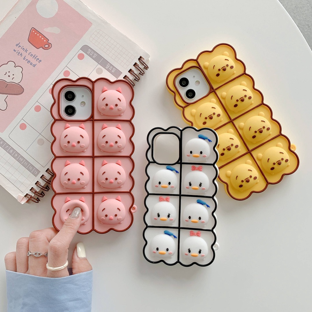 Ốp Điện Thoại Silicon Dẻo In Hình Vịt donald winnie Heo Hồng iphone 13 Promax 12Pro 11 xsmax xr x 7plus 8 6plus