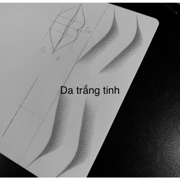 Da Giả không bột Màu trắng , hồng Học Phun Xăm Các Loại Sử Dụng Trong Phun Xăm Thẩm Mỹ
