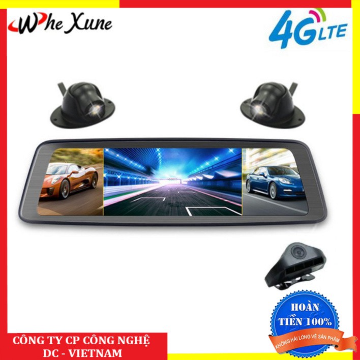 Camera hành trình 360 độ ô tô thương hiệu cao cấp Whexune - K950 (tích hợp 4 camera, Android Wifi GPS) - Bảo hành 1 năm