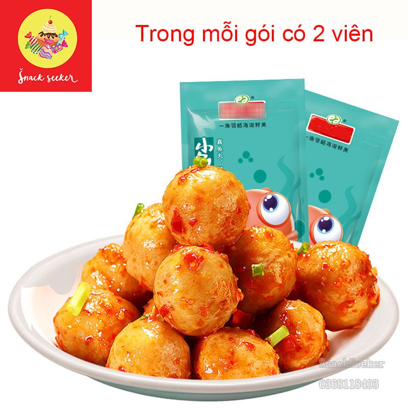 [FREESHIP EXTRA]  Chả Cá Viên gói 2 viên cay thơm Siêu ngon- Chả cá đặc sản Hồ Nam gói 2 viên - Đồ ăn vặt Trung Quốc