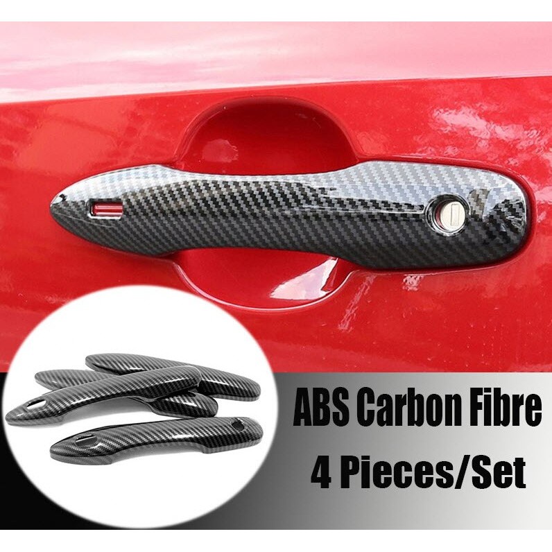 Ốp Tay Cửa Và Hõm Cửa Xe Toyota Camry 2019 2020 2021 2022 Carbon thể thao Cao Cấp Chống xước tay cửa làm đẹp cho xe