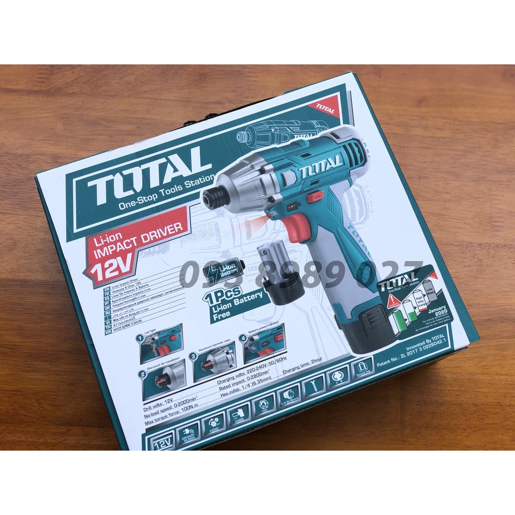 Máy vặn siết vít dùng pin Li-on Total 12v