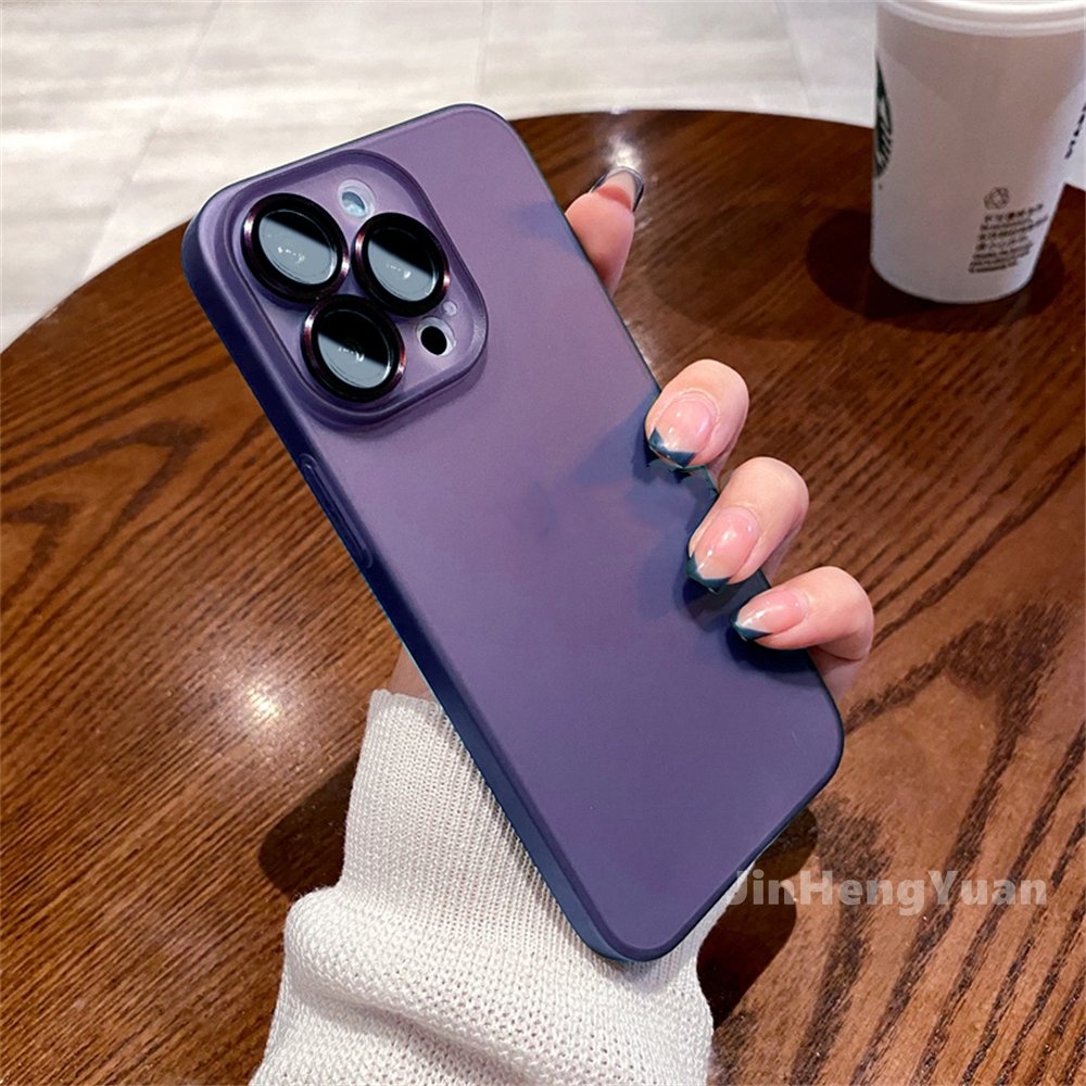 Ốp Điện Thoại Mặt Kính Siêu Mỏng Trong Suốt Kèm Móc Xỏ Ngón Kim Loại Sang Trọng Cho iPhone 14 Plus 13 12 11 Pro MAX X XS MAX XR