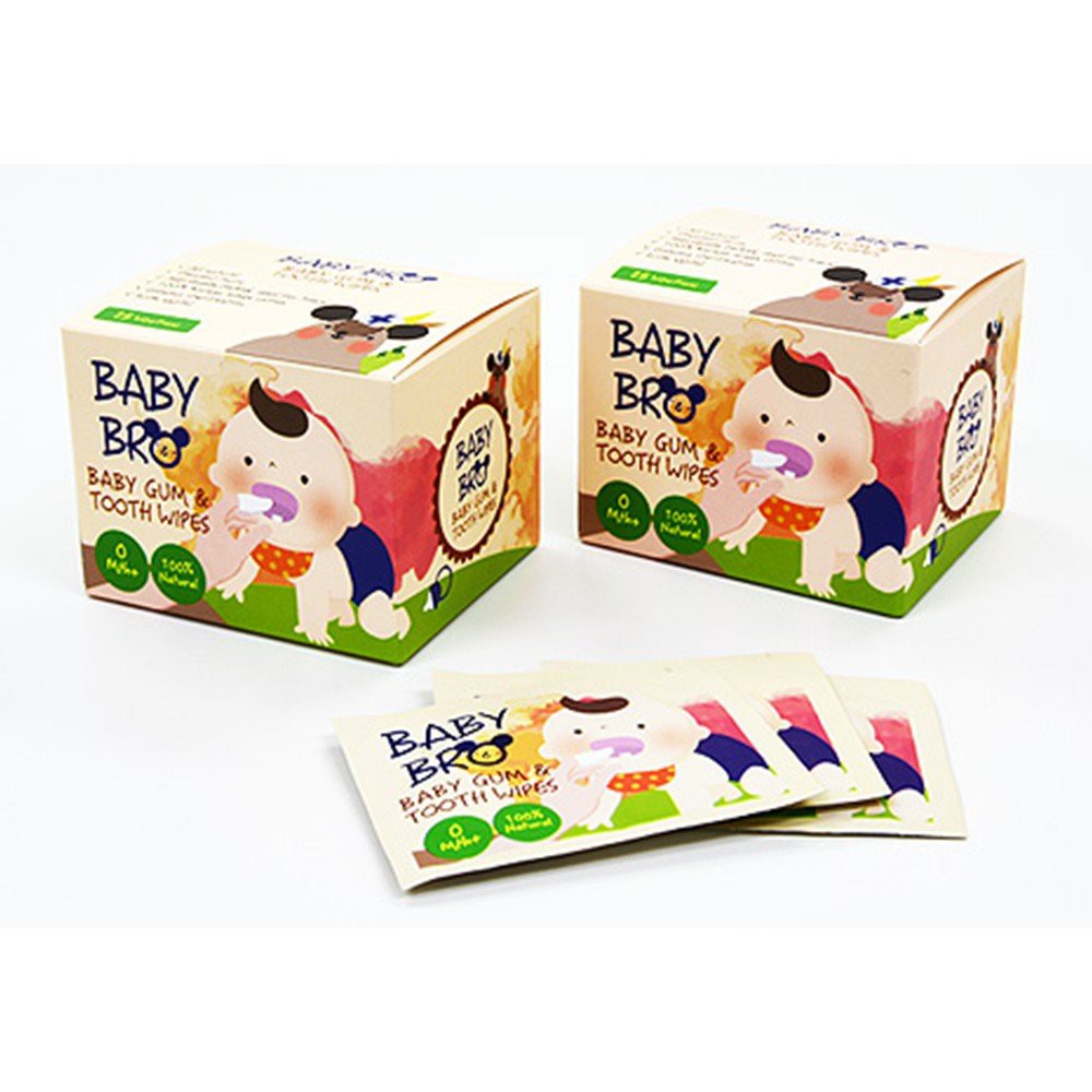 Gạc rơ lưỡi Baby Bro - Nhập khẩu Hàn Quốc - Baby Pro vệ sinh răng miệng cho bé - khăn lau răng Babybro