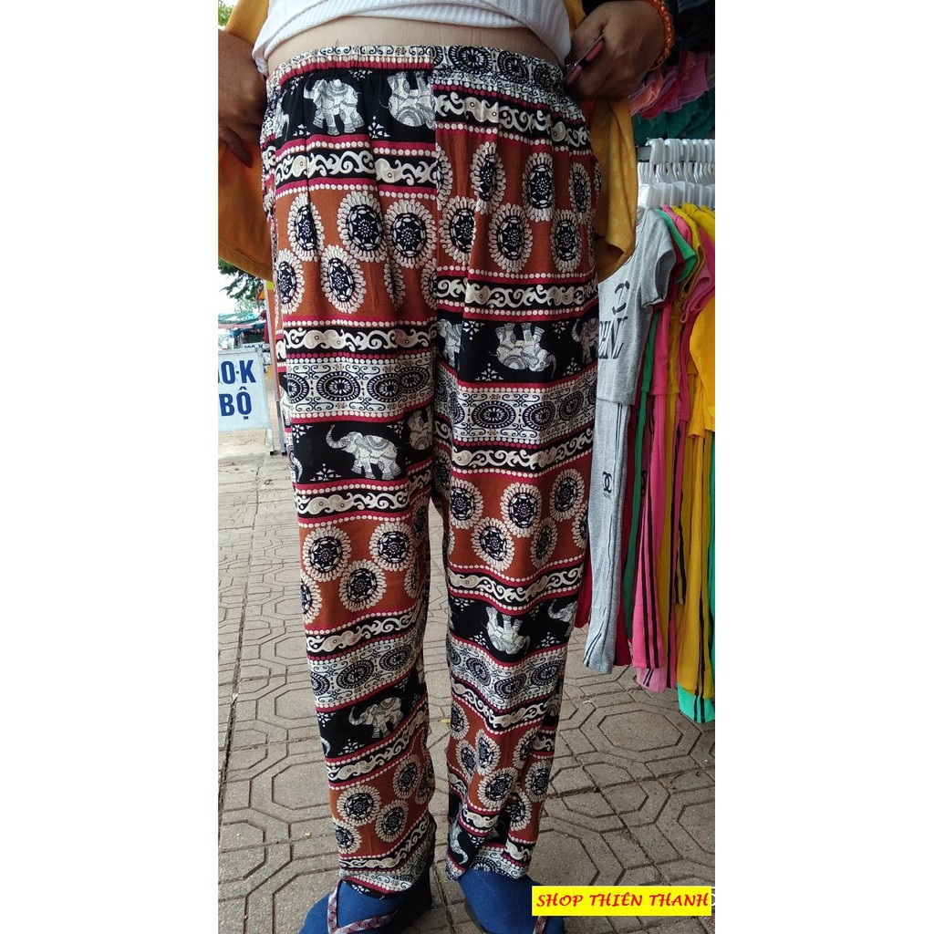 [BIG SALE] Quần ống rộng culottes nữ vải lanh dáng dài ống suông họa tiết thổ cẩm | BigBuy360 - bigbuy360.vn