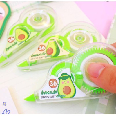 bút xoá băng quả bơ BX14  avocado cute dễ thương xương rồng