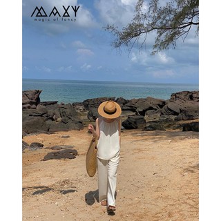 Áo cổ yếm dáng xòe halter top Maxy Workshop